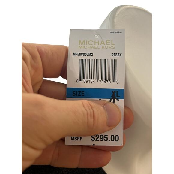 Michael Kors Gray Derby Wool Blend Dress Sz XL NWT $295 Sleeveless Asymmetrical - Picture 8 of 8